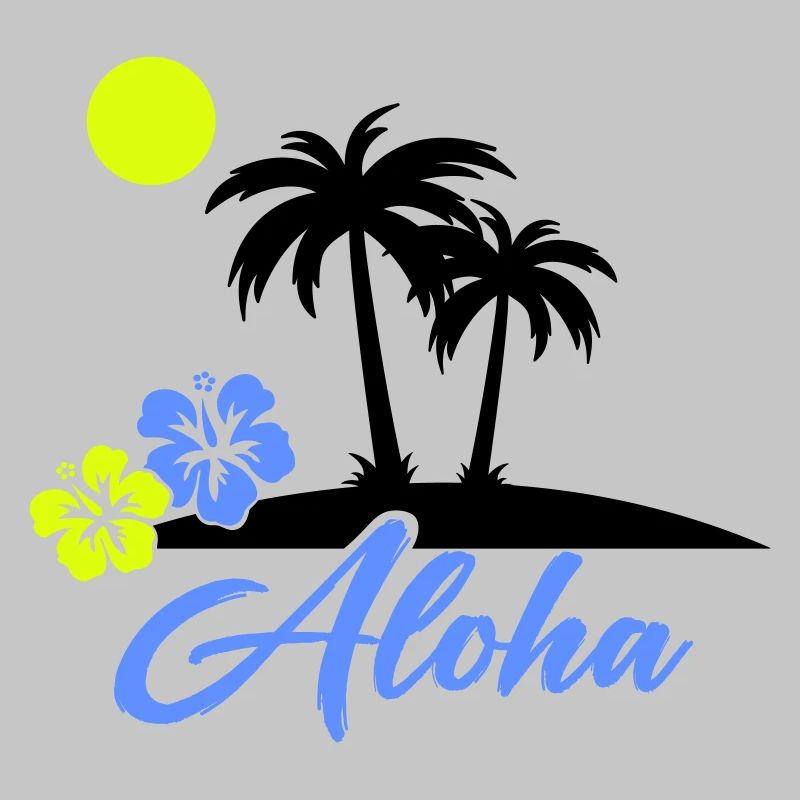 Aloha Hibiskus Neon Script