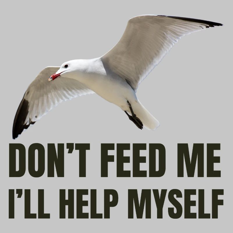Möwe mit mutigem Statement