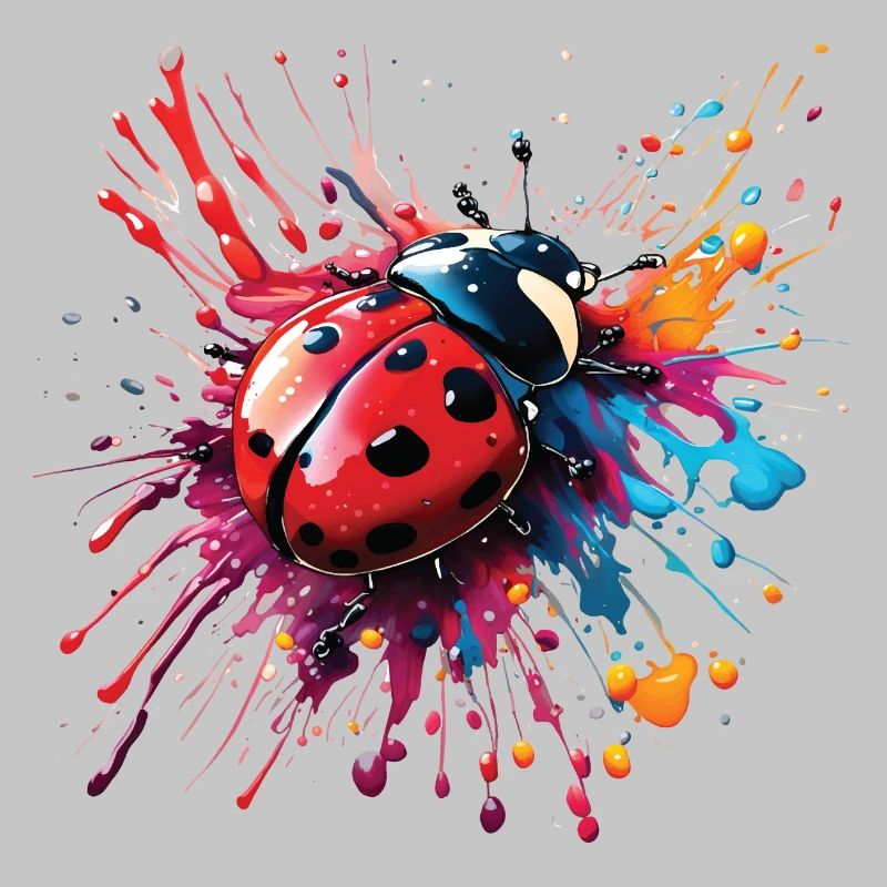 Conception de coccinelle colorée, pas de texte