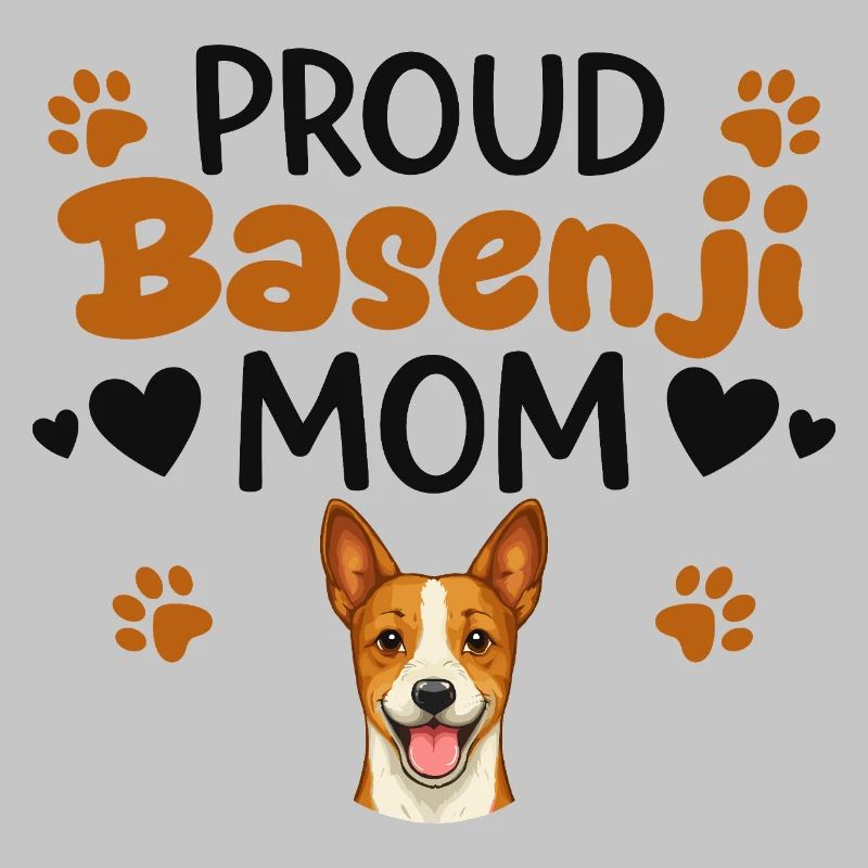 Stolze Barkless Dog Mutter, Basenji