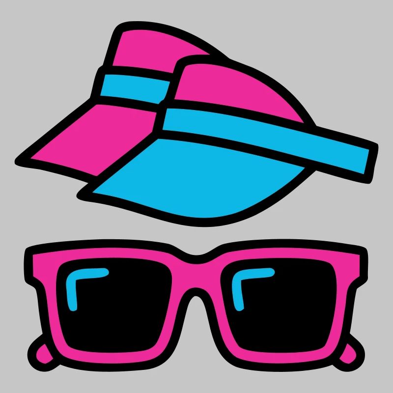 80s Sun Visor Glasses Set
