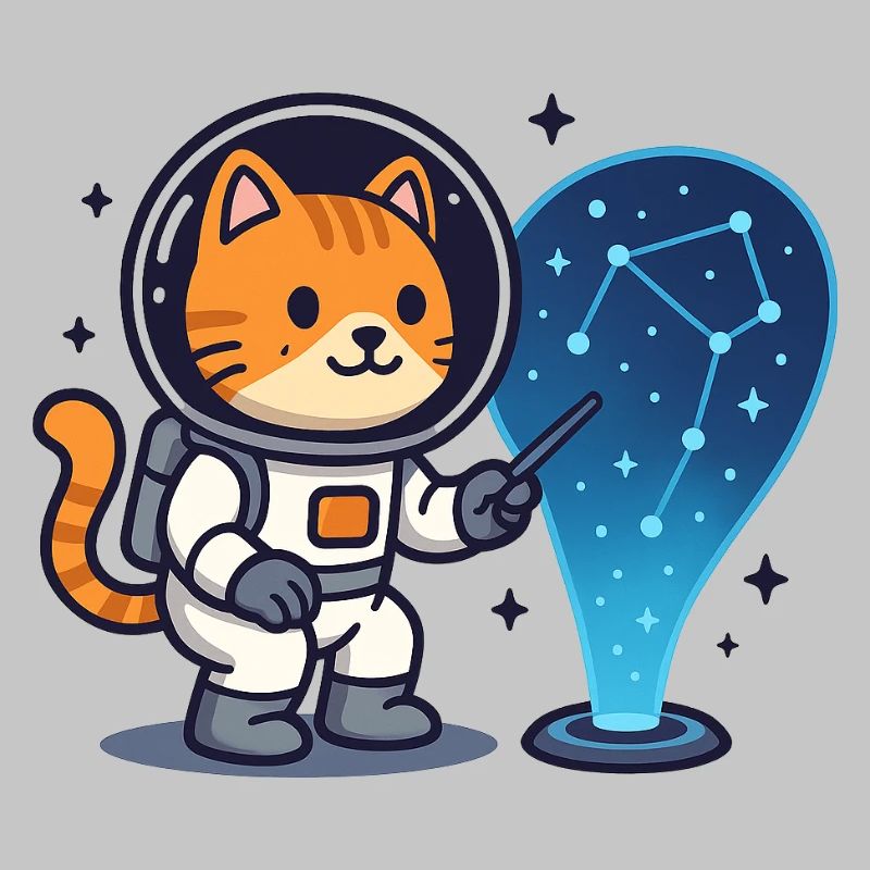 Constellation du chat de l’espace – Kawaii