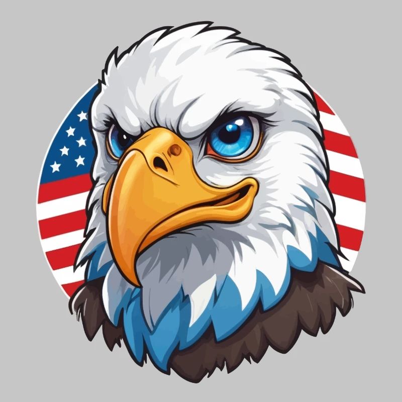 Drapeau des États-Unis Eaglehead Bald Eagle