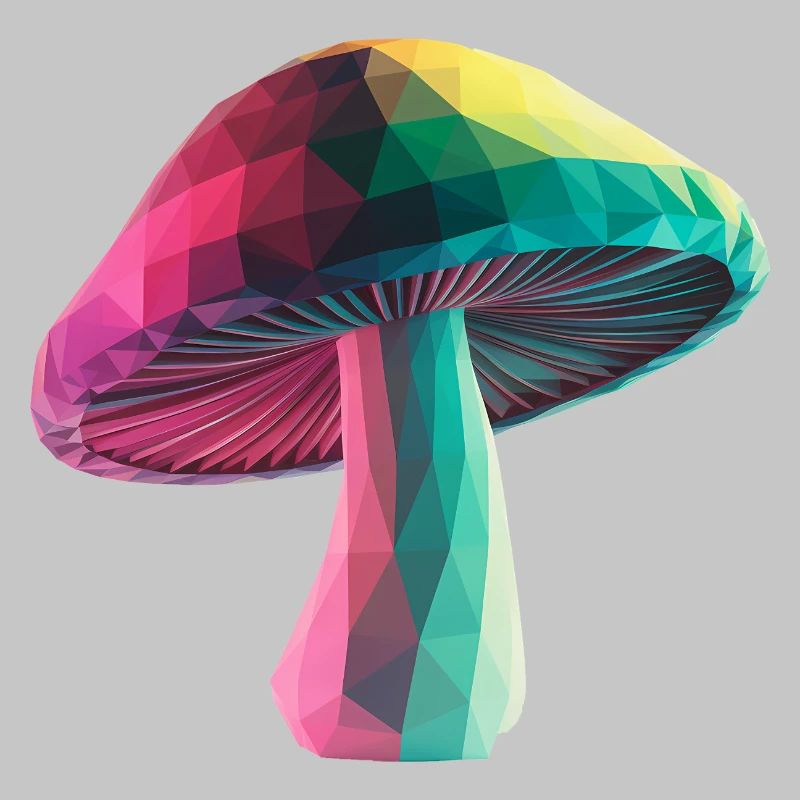 Mushroom - Cool Low Poly Logo