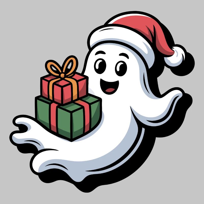 Weihnachtsgeist mit Geschenken
