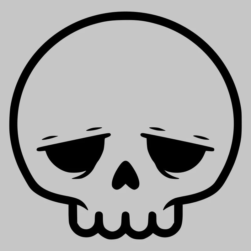 Sad Skull | Emo & Goth Design