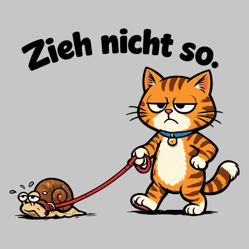 Cat frustration when pulling snails