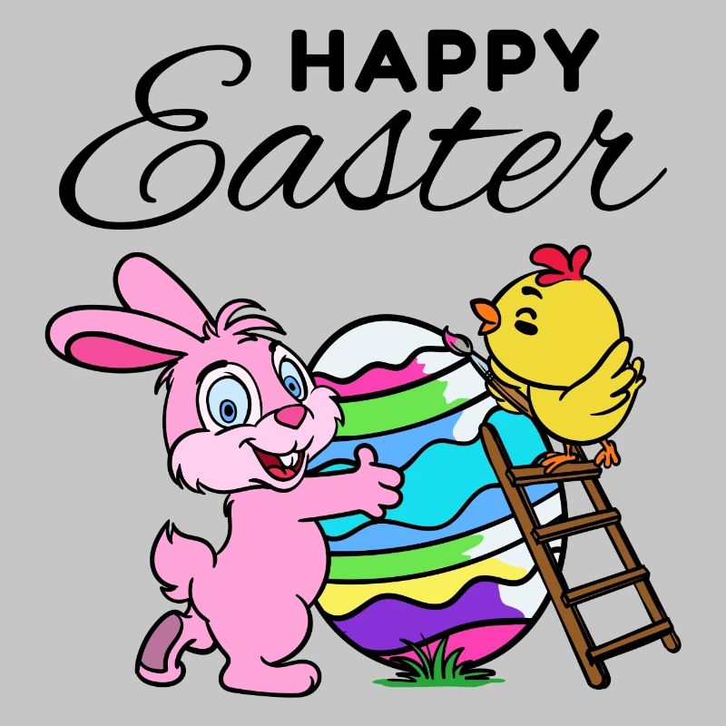 Happy Easter Easter Bunny Easter Chick Sweet