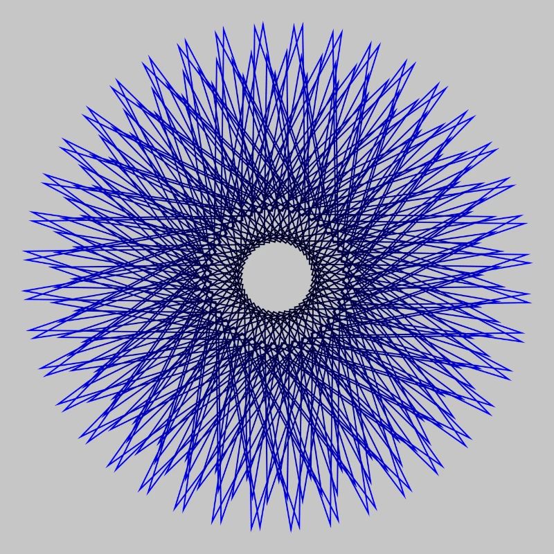 Blue radial star pattern
