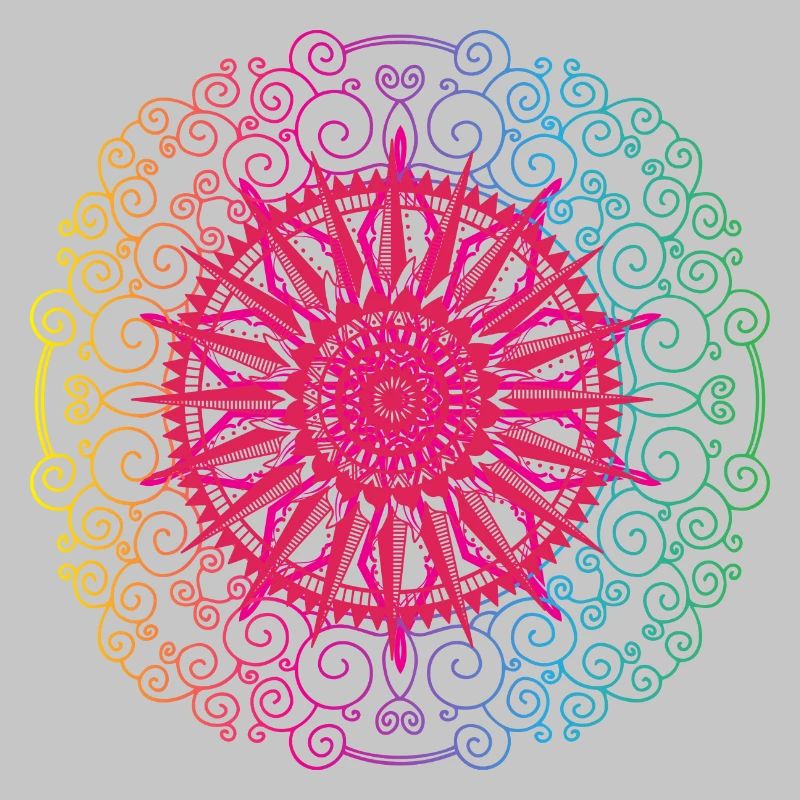 Rainbow Mandala Gradient Circle