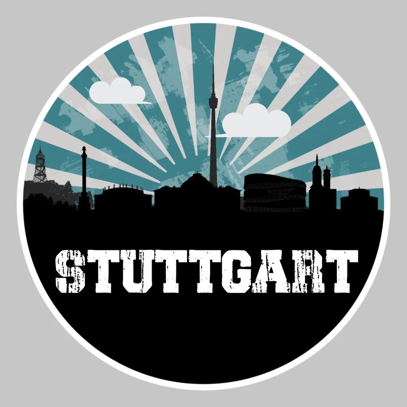 Stuttgart Skyline Blue Hour