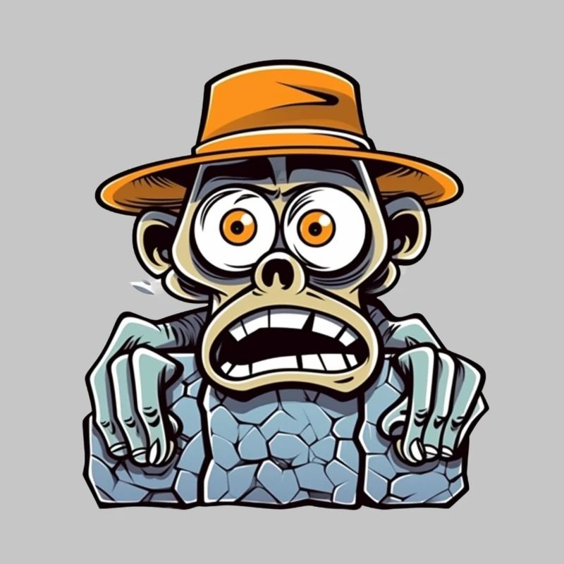 Dead explorer with hat and bone gaze