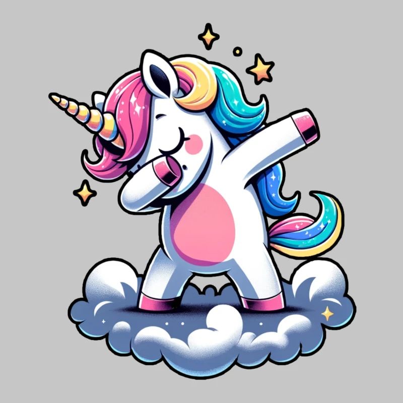 Regenbogen Einhorn Tanz