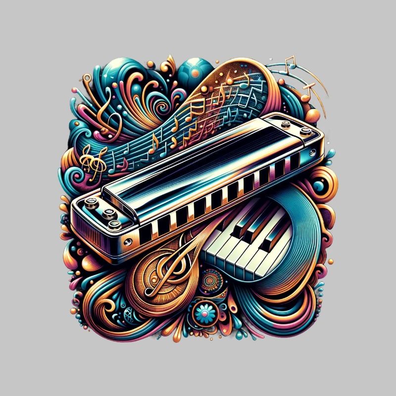 Harmonica abstract design