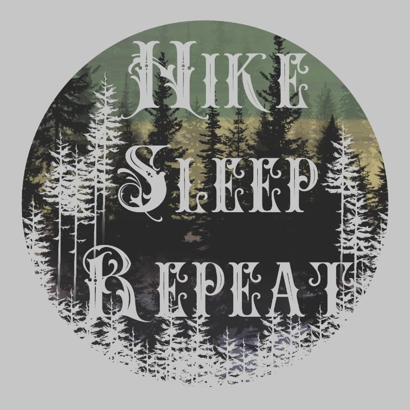 Make Sleep Repeat – Forest Silhouette Round