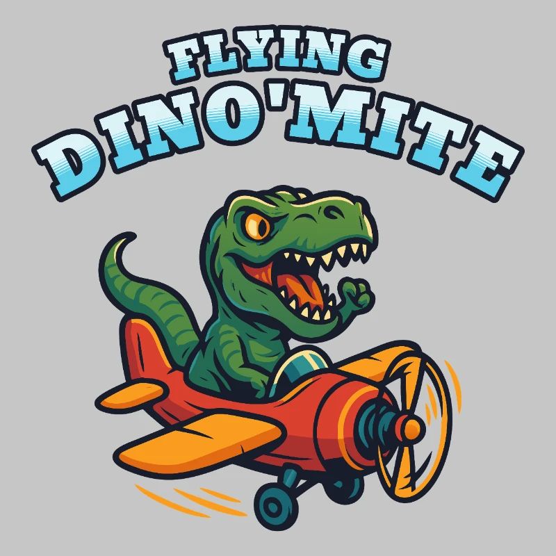 Fliegendes Dino'Mite-Flugzeug