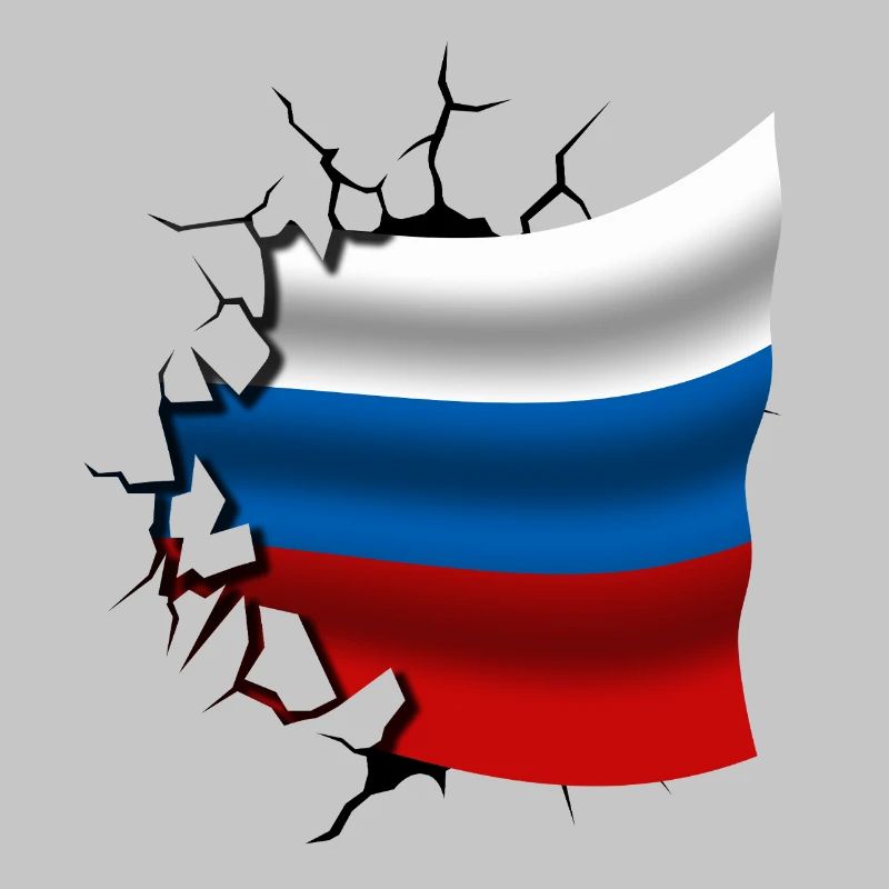 Drapeau de la Russie - Russie - Drapeau Broken Design