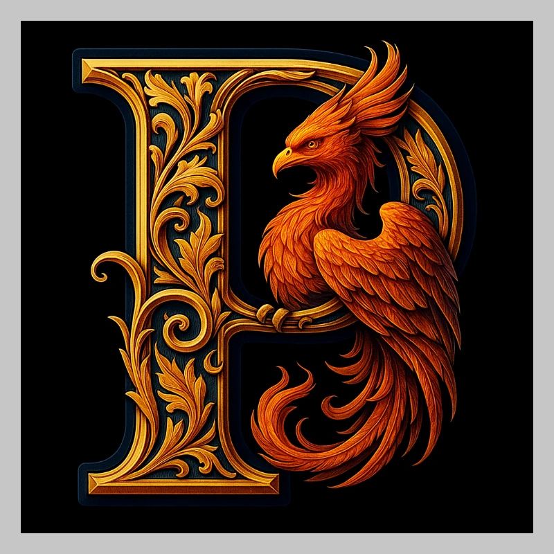 P – Magic Ornament with Phoenix