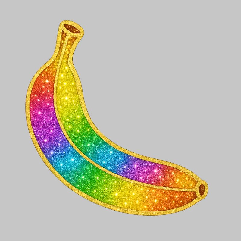 Regenbogen Glitzer-Banane