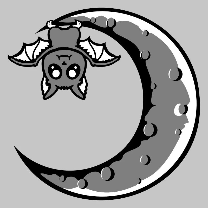 Cute Bat Crescent Moon Hanging Halloween Night