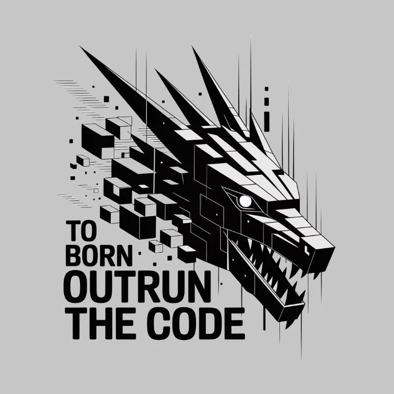 Dragon géométrique Outrun le Code