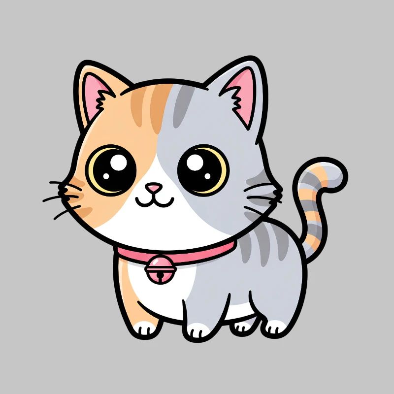 Charme de collier chaton calicot