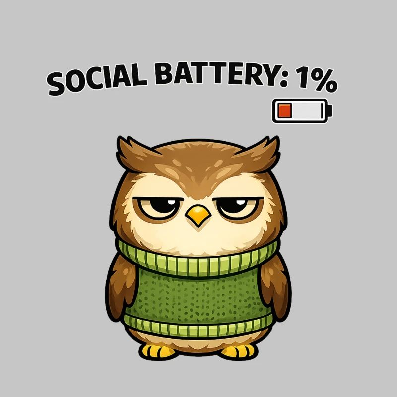 Eulenpullover 1% Akku Humor