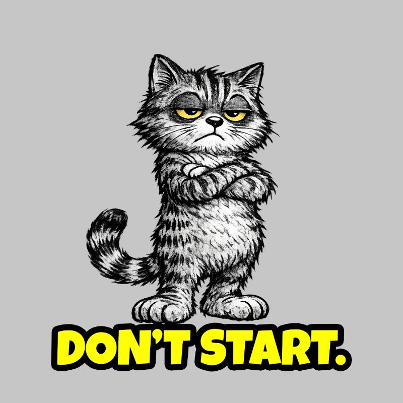 Don’t Start. – Grumpy Katze (Attitude) CAT