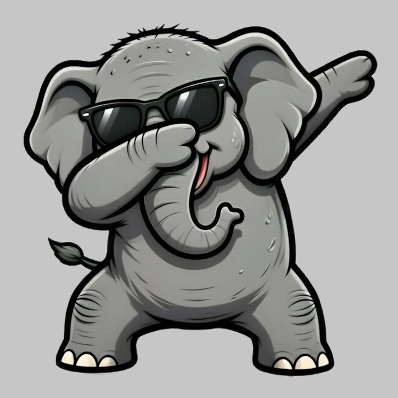 Dabbing Elefant