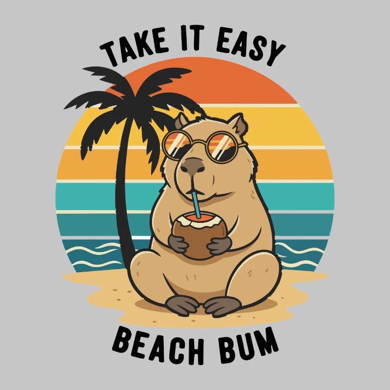 Capybara Beach Bum Take It Easy