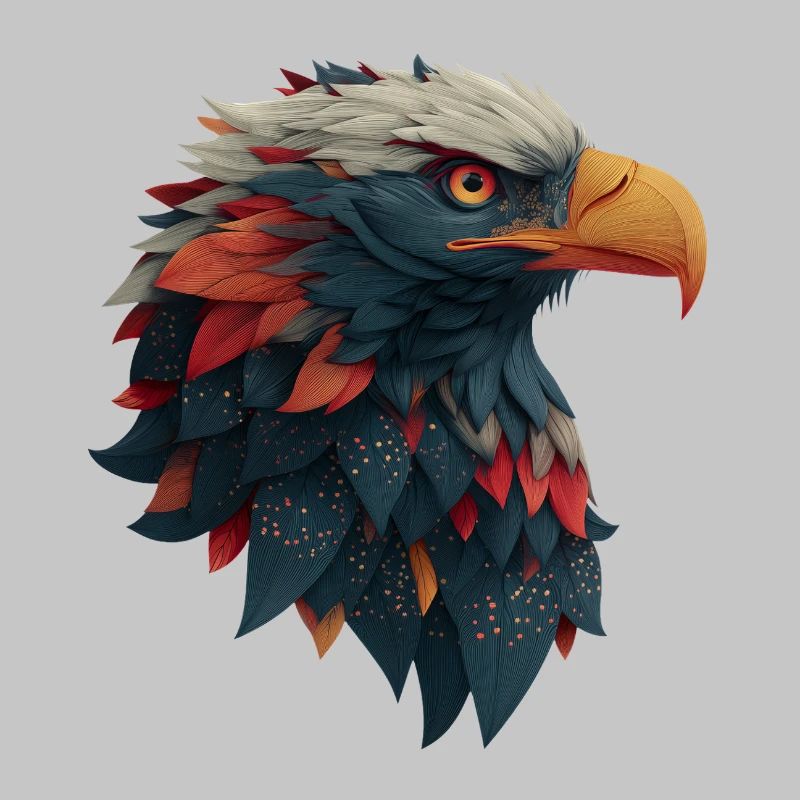 Powerful Eagle Head, Strong, Determined Gift