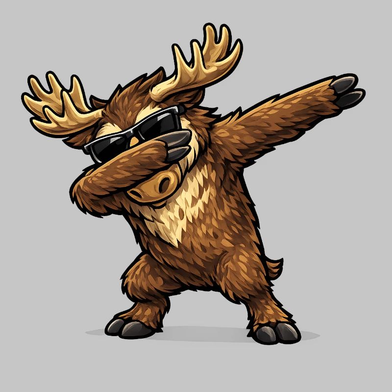 Dabbing Moose