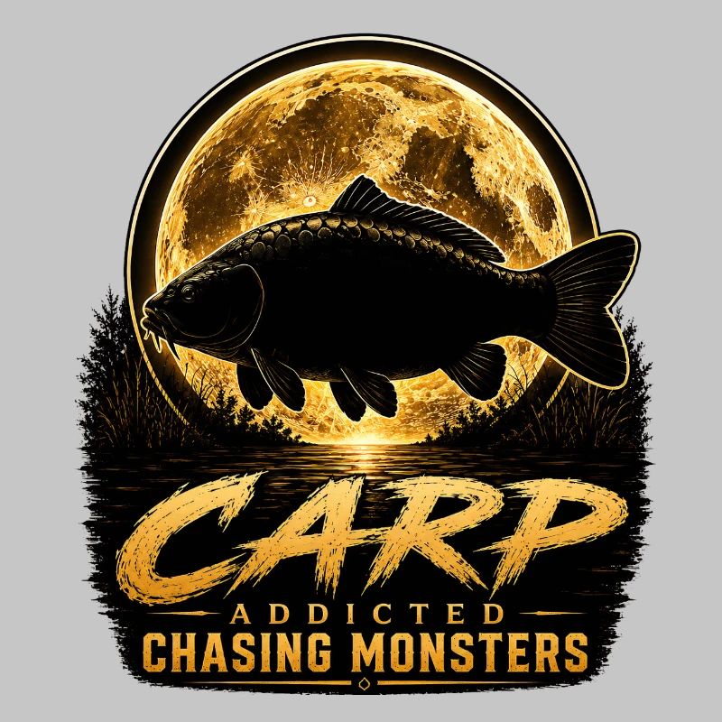 Mitternachtskarpfen-süchtiges Monsterfischen-Design