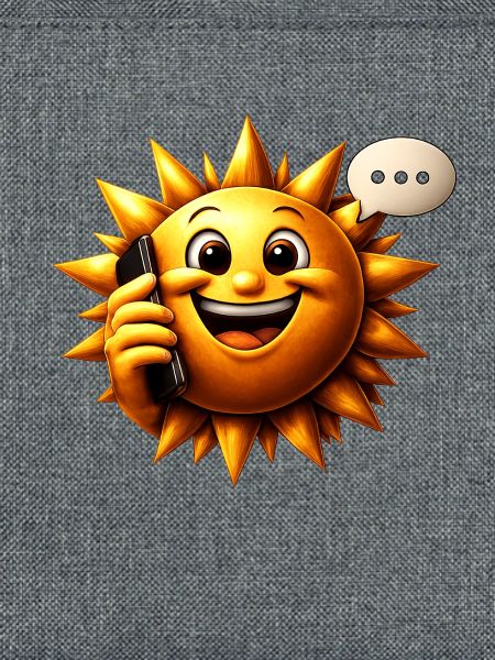 Sonnenlächeln am Telefon