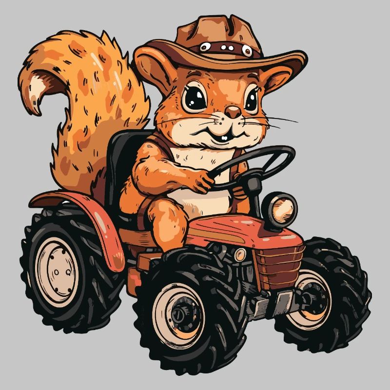 Squirrel Tractor Farmer