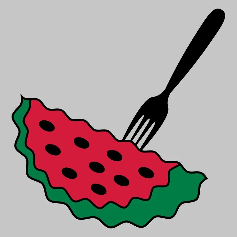 Melone mit Gabel