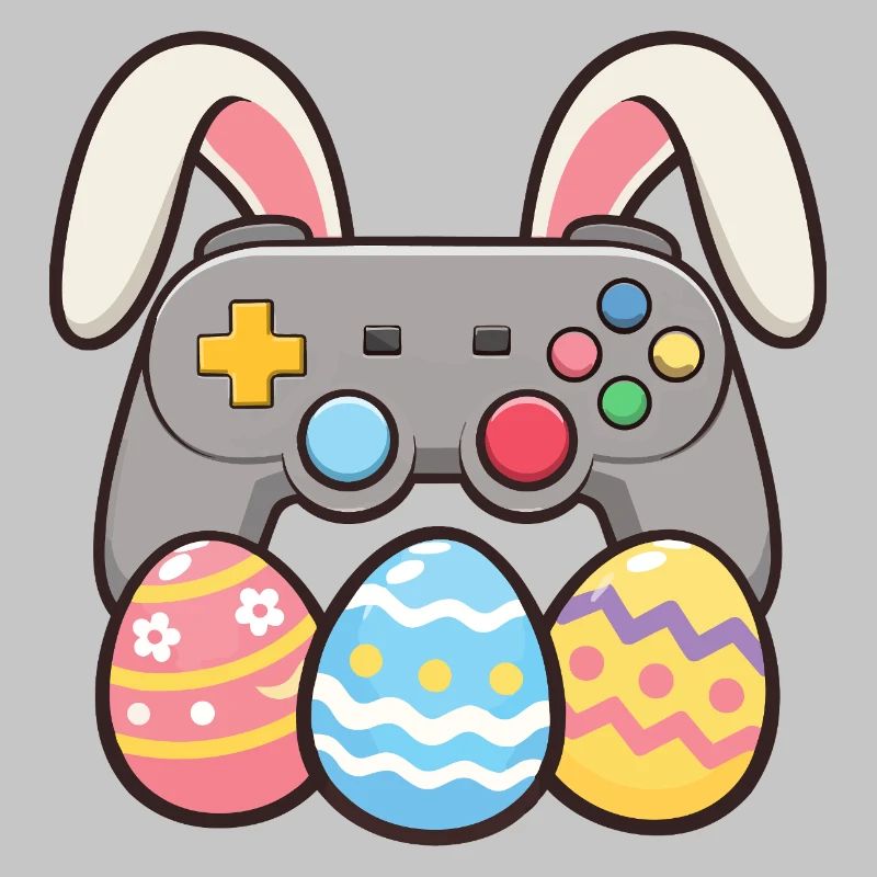 Bunny Gaming Controller Easter Gamer Spaß
