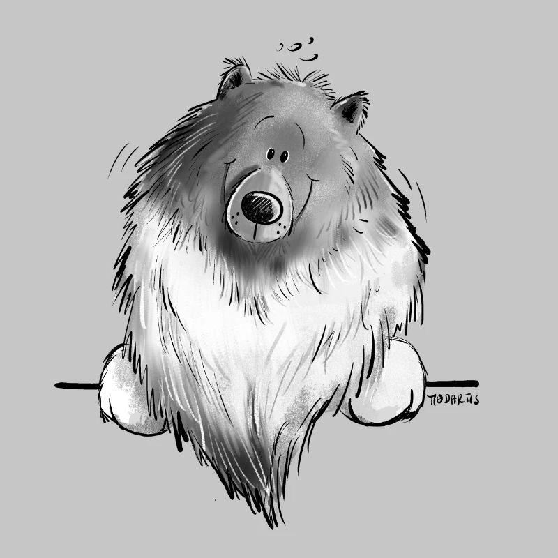 Cadeau drôle de chien de bande dessinée Wolfsspitz I