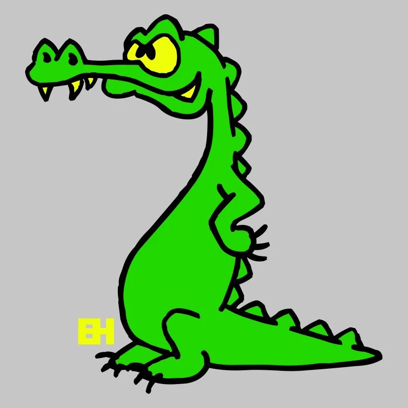 Smiling Crocodile, Three Color Design