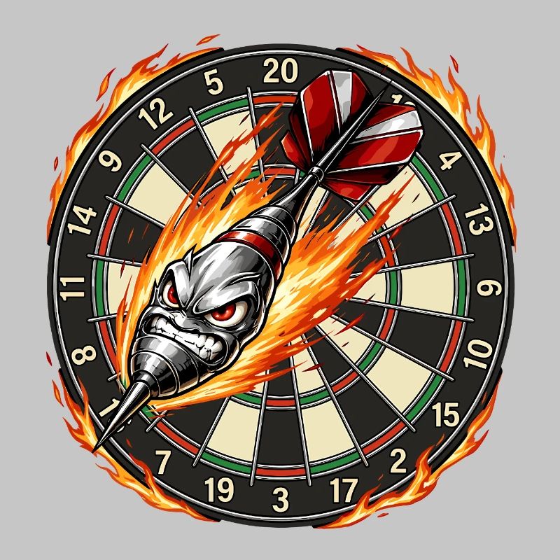 Flammenpfeil trifft Dartboard
