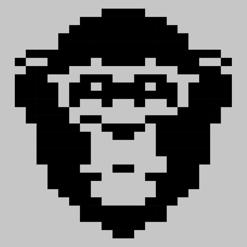 Pixeliges Affengesichtsdesign