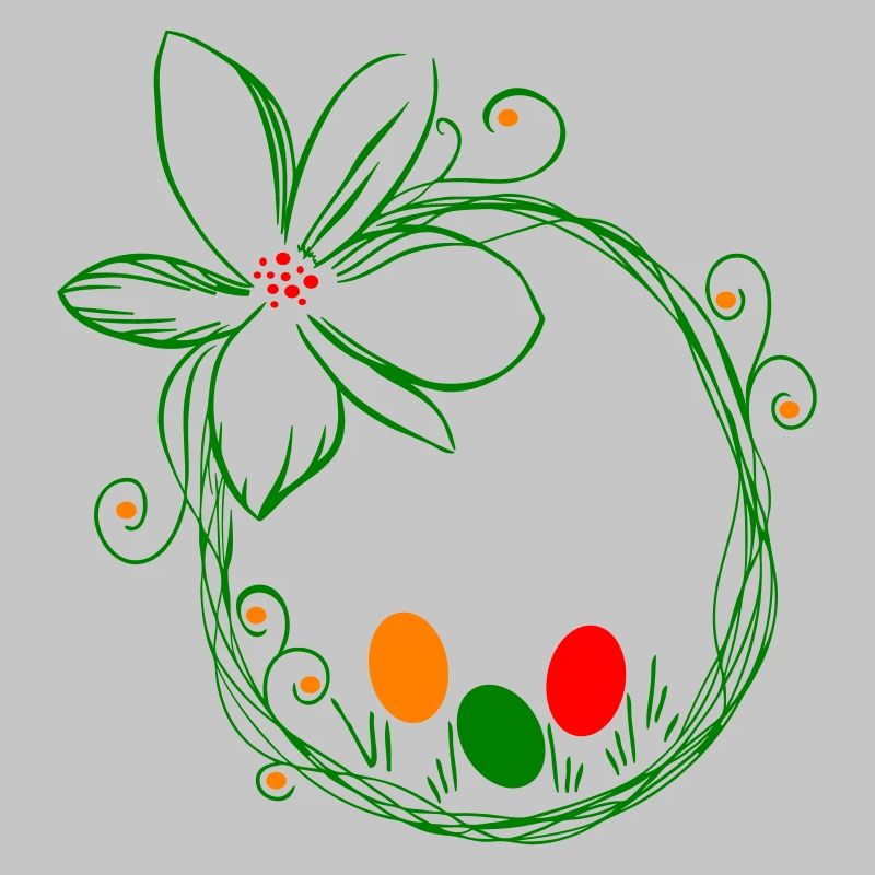 Easter nest with Easter eggs