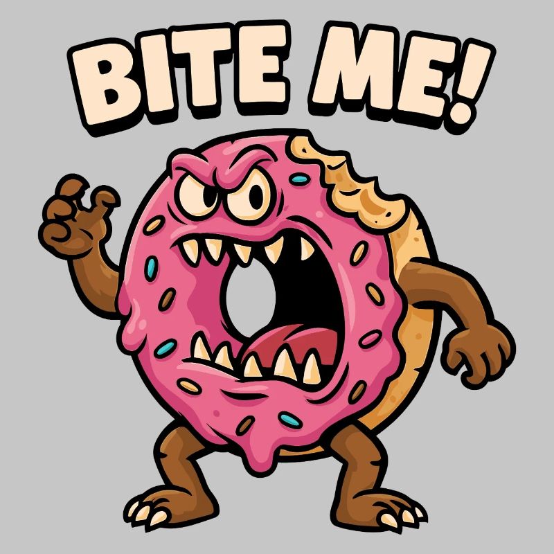 Conception agressive de monstre de beignet