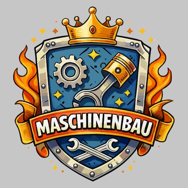 Mechanical Engineering King's Crown Shield