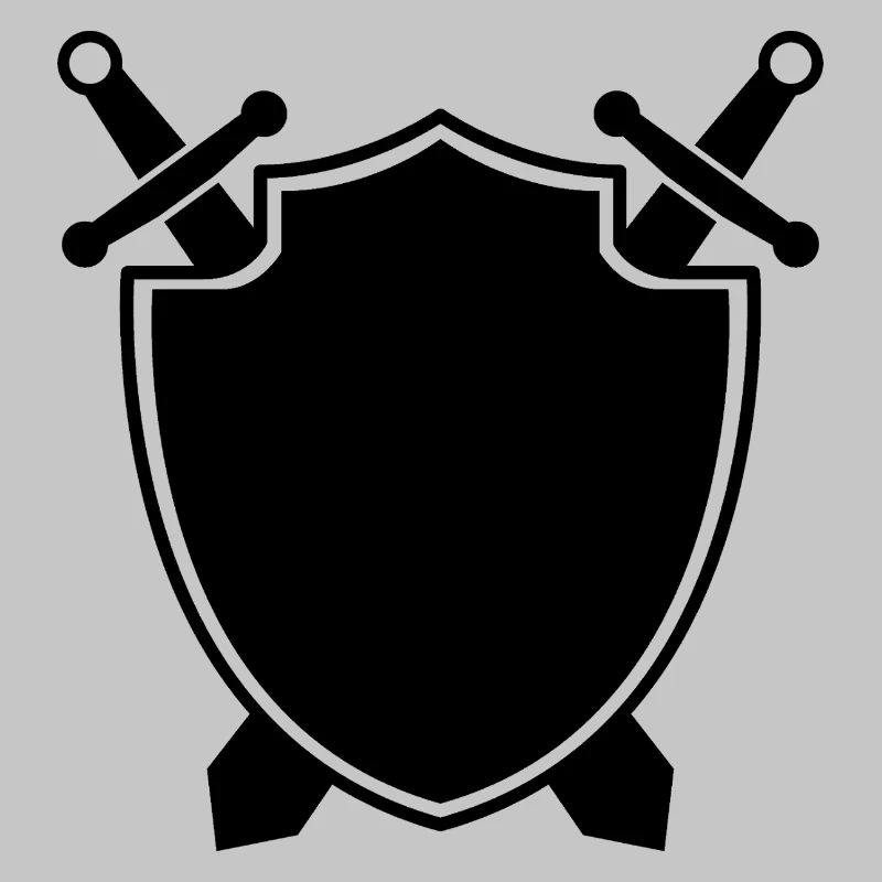 Medieval shield with sword