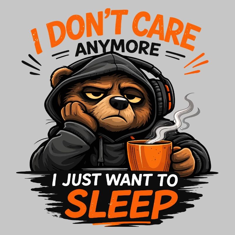 Grumpy Bear Schlaf-Tee Design
