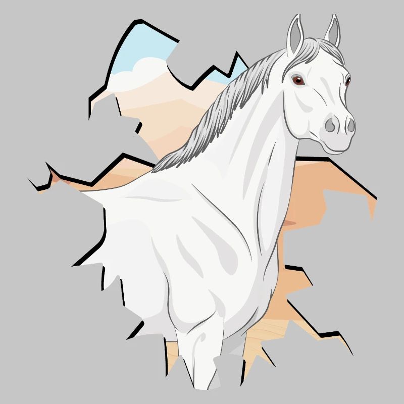 La tête d'un cheval Abbayan devant un désert
