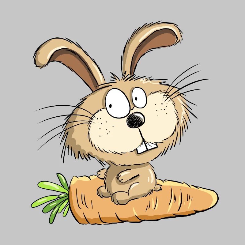 Rabbit With Carrot I Easter I Easter Comic