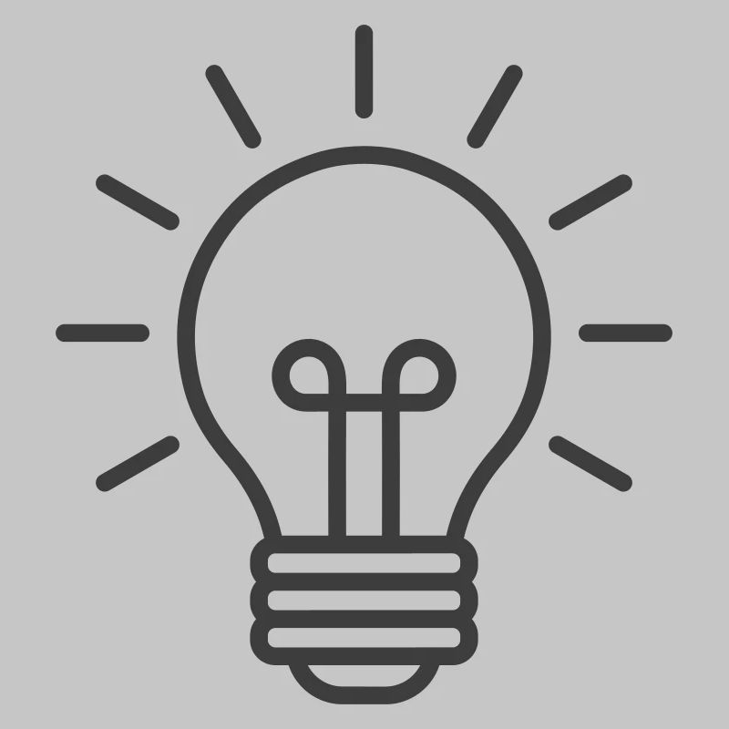 Glowing Light Bulb Line Icon