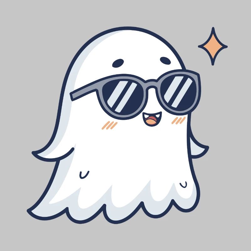 Chic ghost with glasses